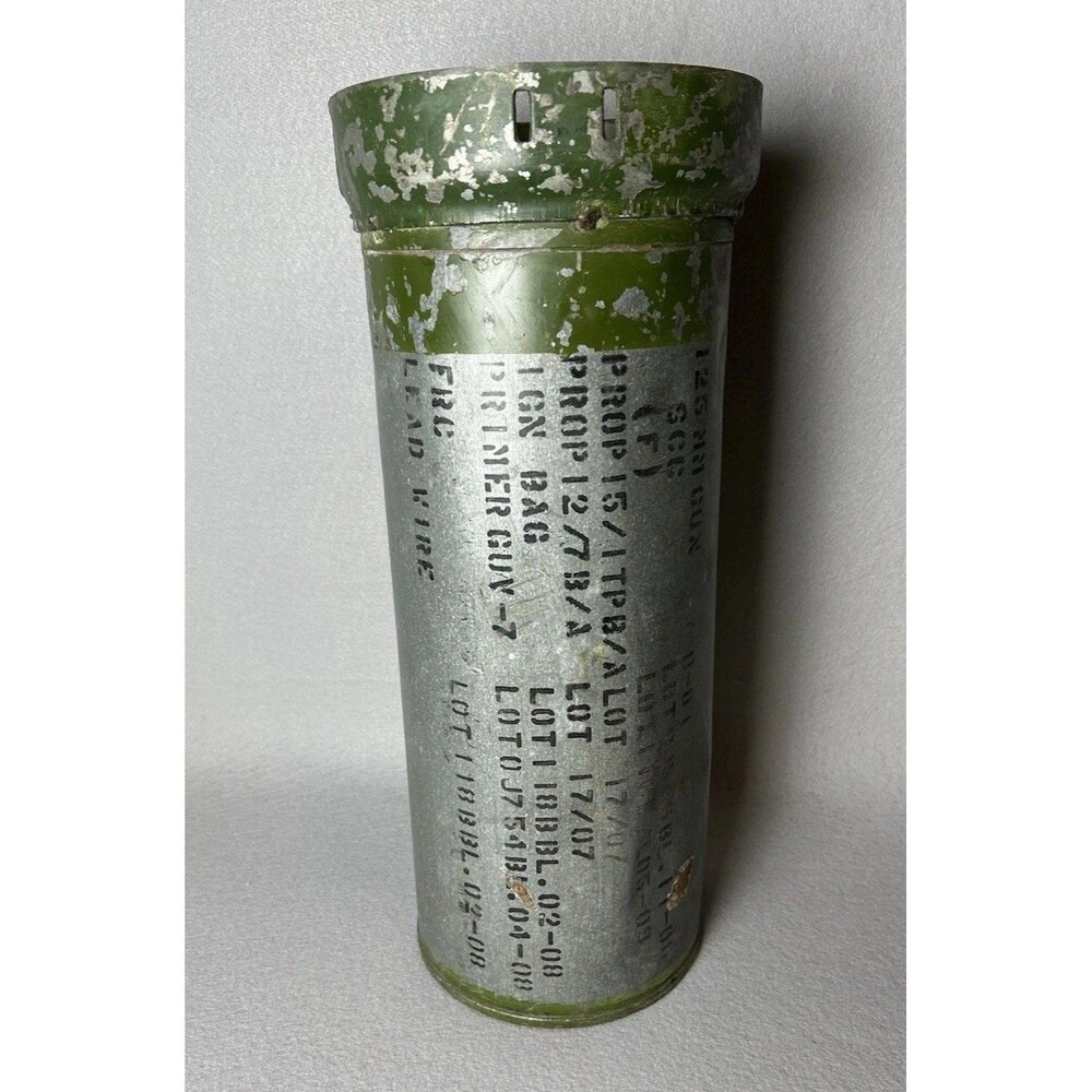 VTG Military Metal Artillery‎ Ammunition Canister Repurposed Farmhouse Man Cave